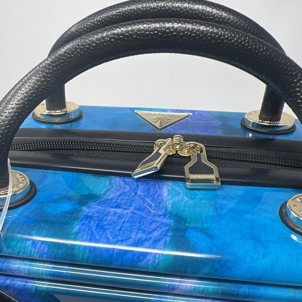 Triforce Hardside Beauty Case w/ Removable Interior Blue Watercolor NWT W/strap